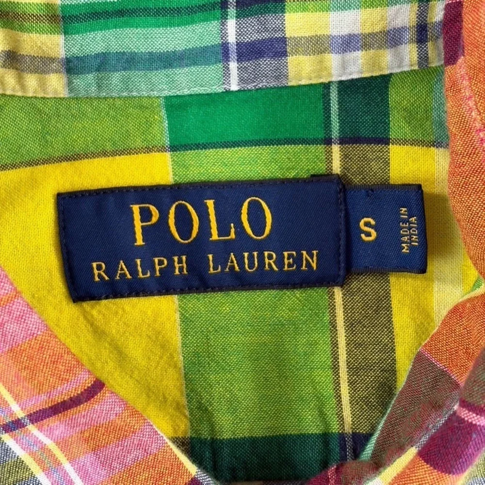 Polo Ralph Lauren Work Shirt in Multi Plaid Men Small Long‎ Sleeve Preppy